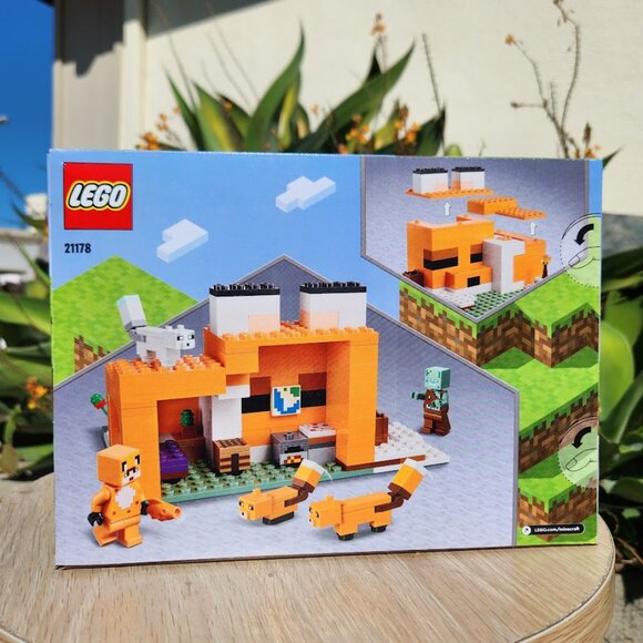 NEW LEGO MINECRAFT Fox Lodge House 21178 Drowned Zombie Toy Building Set - Picture 3 of 10